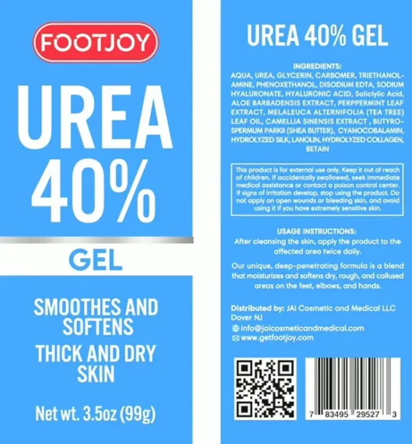 Urea Gel 40% for Cracked Heels, Hands