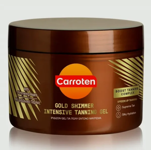 Carroten Gold Glitter Tanning Gel 5 oz