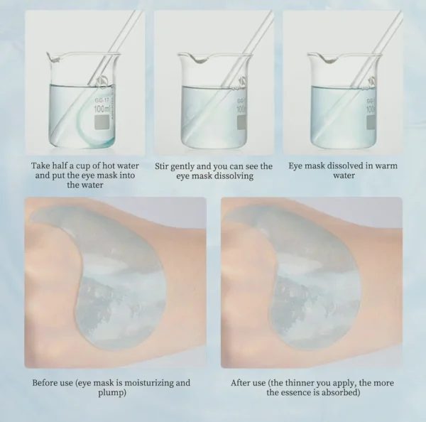 Under Eye Patches (Pieces) - Illuminating Eye Mask with HA, Cooling Care for Puffy Eyes & Dark Circles, Reduce Eye Bags and Smooth Lines