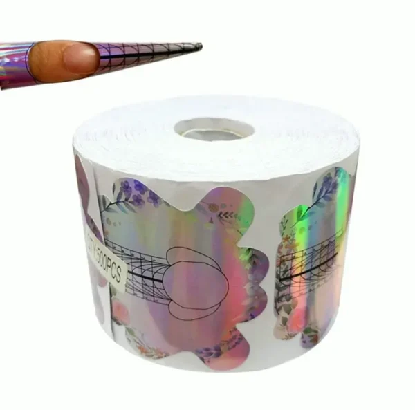 500 Pcs Stiletto Nail Tips Laser Forms
