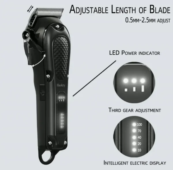 Pro Men's Clippers - Wireless & Wired Barber Clippers for Hair Cutting & Beard Trimmer