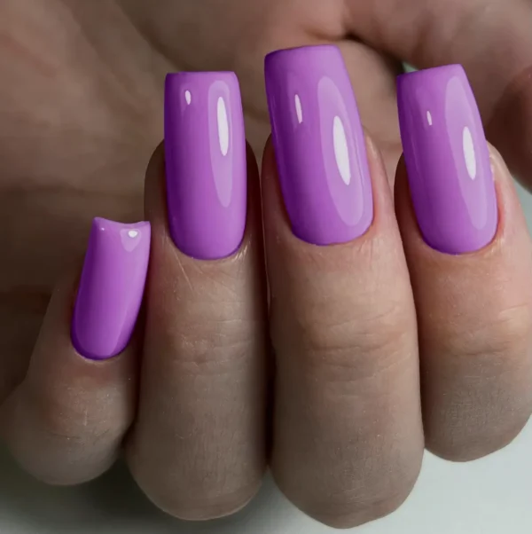 24Pcs Violet Stick-On Acrylic Glossy Tall Square Design
