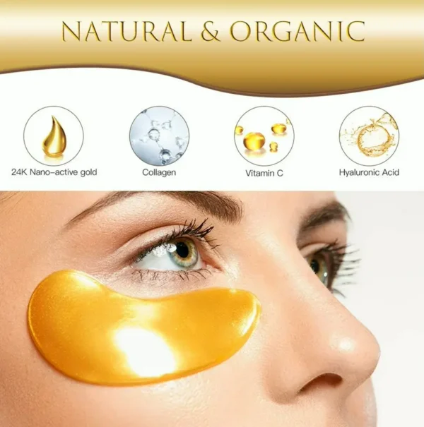 Gold Eye Patch, Anti-Aging Pads, Dark Circles, 14 Pairs