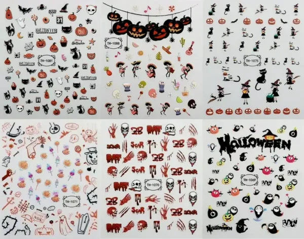 Halloween Luminous Nail Art Decals Set