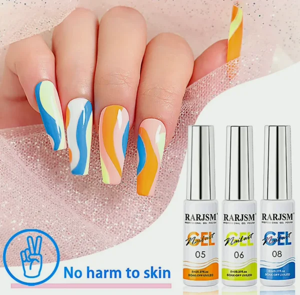 Twelve Color Art Kit - Yellow, Silver Manicure Tools