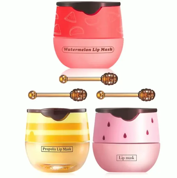 3 Bee Lip Balm Honey Pot - Exfoliating Lip Mask