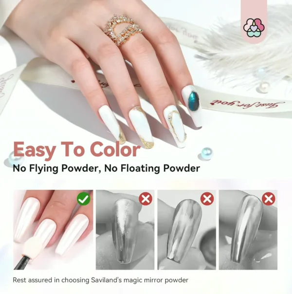 SaviChrome Pearl Chrome Nail Dust - 1g