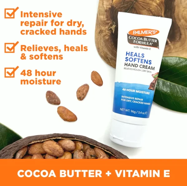 Palmer’s Cocoa Butter Hand for Cracked Hands, Travel Lotion, 3.4 oz