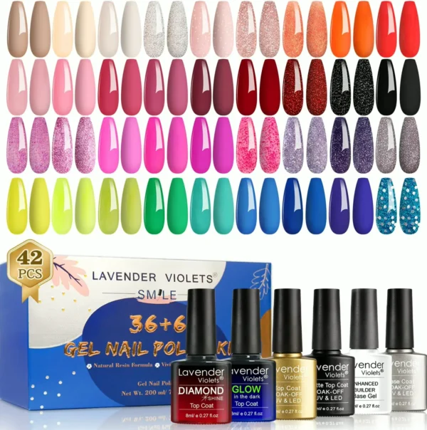 Lavender 42-Piece Nail Set Kit