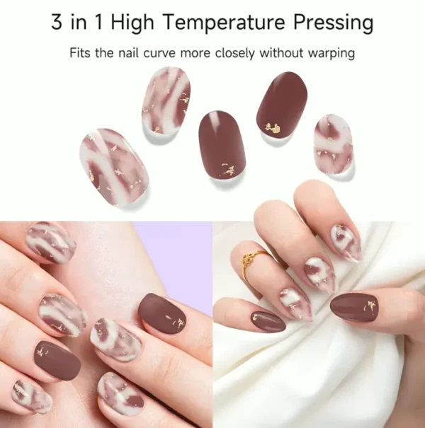 Partially Cured Polish Nail Wraps – Multi-sized Package