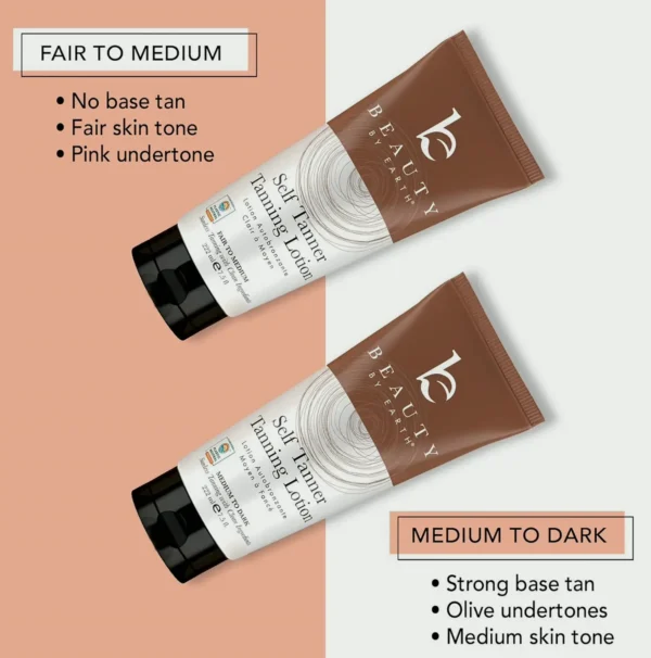 Self-Tanner Facial & Skin - Organic Aloe Vera & Shea Butter, 200ml body 3oz face