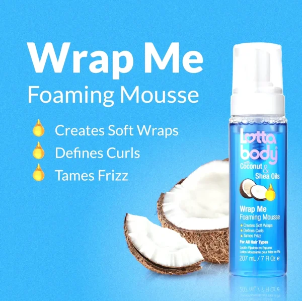 Lottabody Curl-Defining Mousse Featuring Coconut and Shea Butter, 7 fl oz