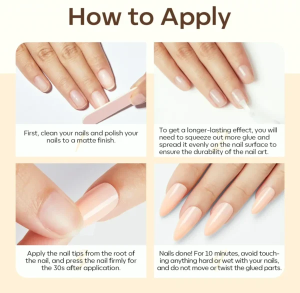 Modellones Nail Glue for Press Ons, 10 ML Durable Gel