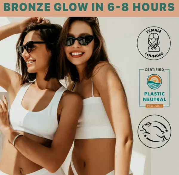Self-Tanner Facial & Skin - Organic Aloe Vera & Shea Butter, 200ml body 3oz face