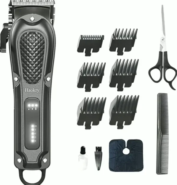 Pro Men's Clippers - Wireless & Wired Barber Clippers for Hair Cutting & Beard Trimmer