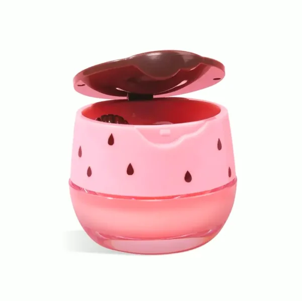Beeswax Strawberry Lip Balm with Moisturizing Vitamin E and Propolis