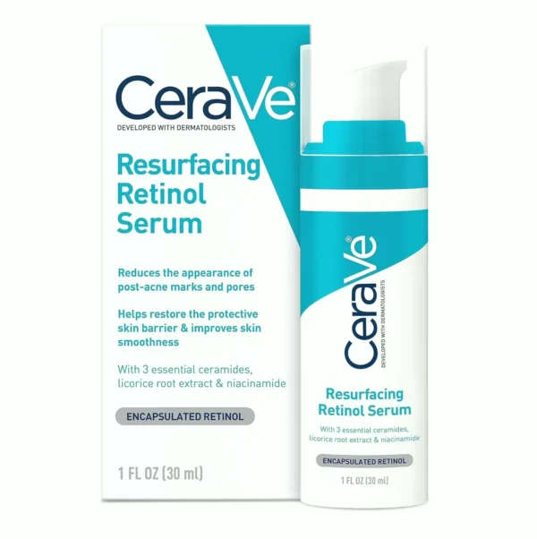 Cerave Retinol Serum for Marks and Smoothness | Pore Minimizing and Brightening | Fragrance Free