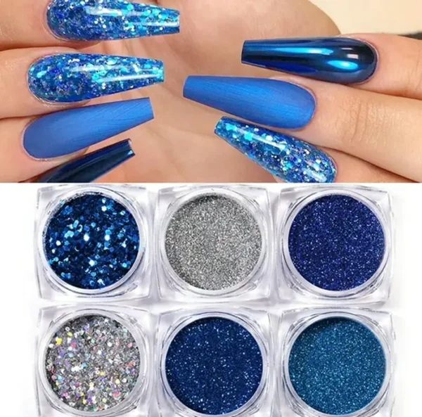 6 Boxes Shiny Manicure Sparkle Set for Art