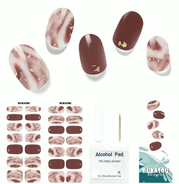 Partially Cured Polish Nail Wraps – Multi-sized Package