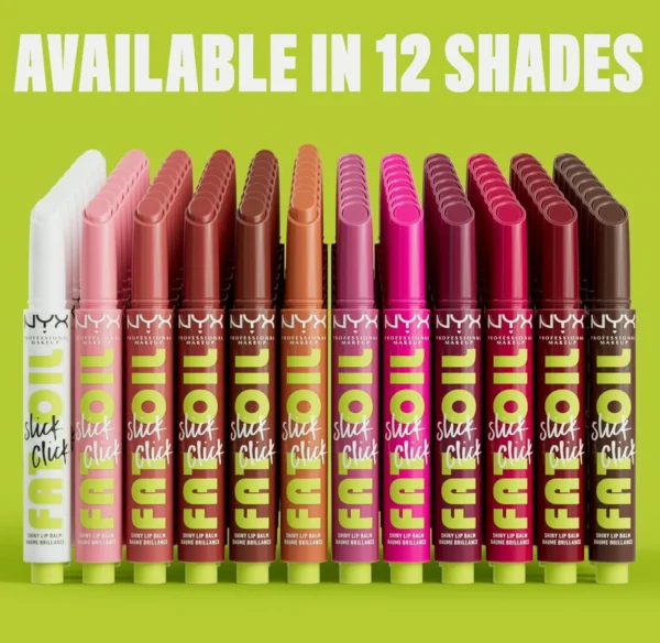 NYX Fat Oil Lip Slick Apply, Featherweight, Pigmented Vegan Balm