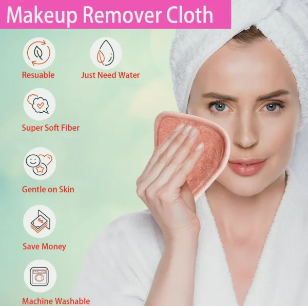 Reusable Makeup Remover Cloths - Face, Eye, Lips Set
