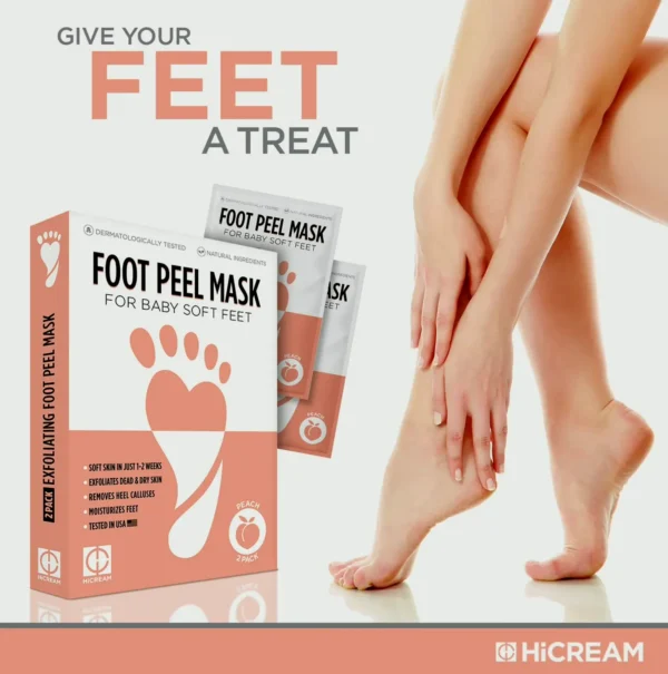 Footcare Peel Treatment - 2 pairs, Peach Scent