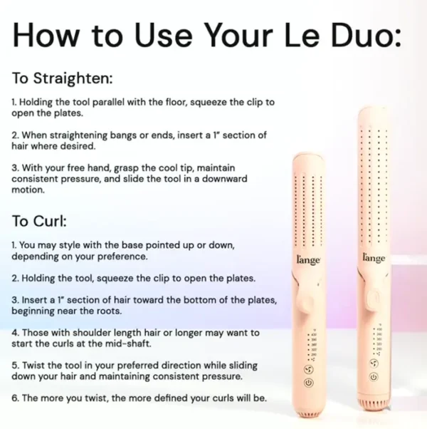 L'ANGE Hair Le Duo Full Air Flow Styler | 2-in-1 Curler Tool & Titanium Hair Iron