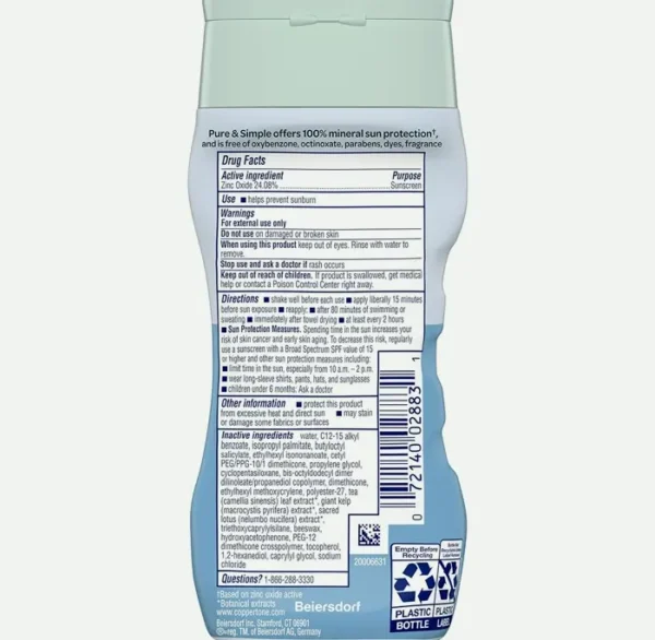 Sunblock Mineral Sunscreen SPF 50 for Sensitive Skin