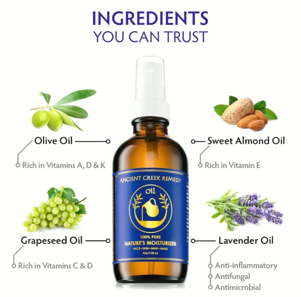 Organic Skin & Hair Oil for Dry Skin - Traditional Remedy, 4oz
