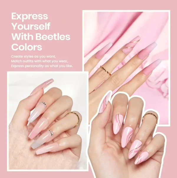 Nail Gel Set featuring UV Lamp, featuring 6 Colors of Gel Polish