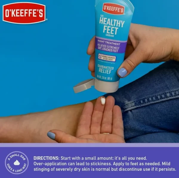 O'Keeffe's Evening Care Foot Cream, 3 oz Tube