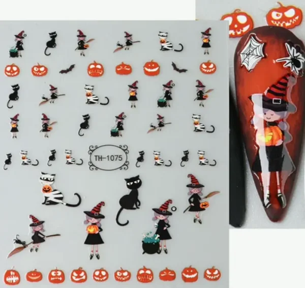 Halloween Luminous Nail Art Decals Set