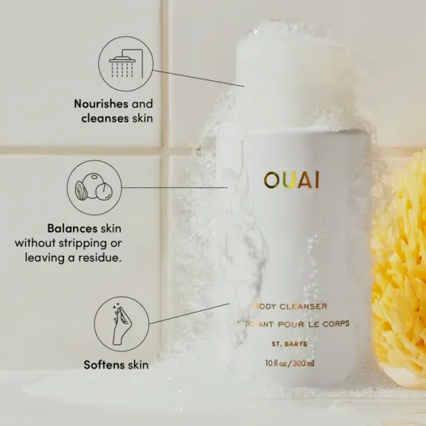 OUAI's Skin Cleanser - Hydrate, Nourish Skin - Sulfate Free, 10 Oz