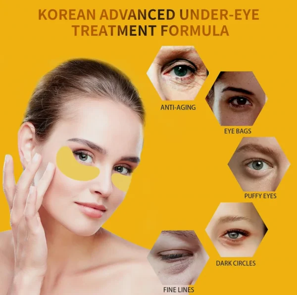 Under Eye Patches for Puffy Eyes Care, 30 Pairs 24K Gel Pads