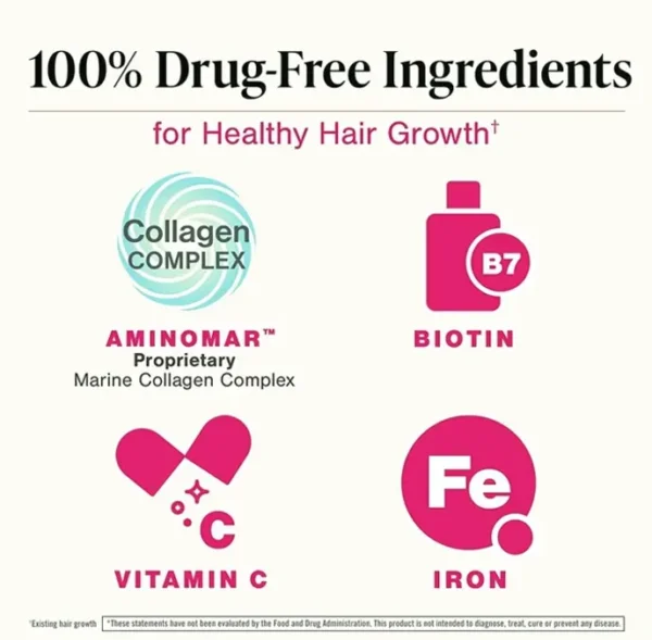 Hair Growth Supplements Designed for Ladies, Sixty Tablets