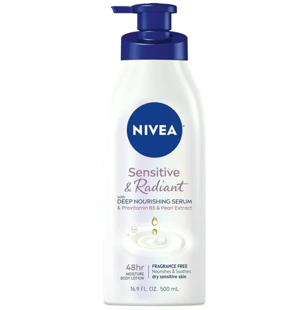 NIVEA Gentle and Brightening Skin Lotion, Unscented, 16.9 Oz