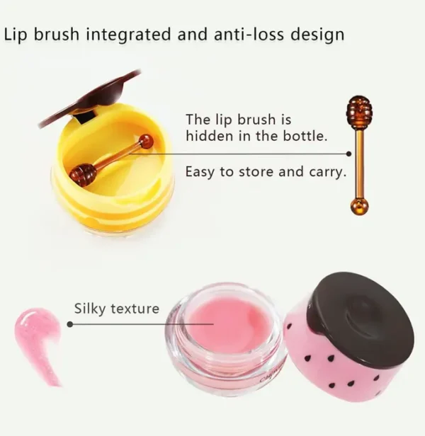3 Bee Lip Balm Honey Pot - Exfoliating Lip Mask