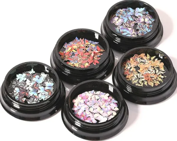 Butterfly 3D Nail Decals Set - 100 Pcs