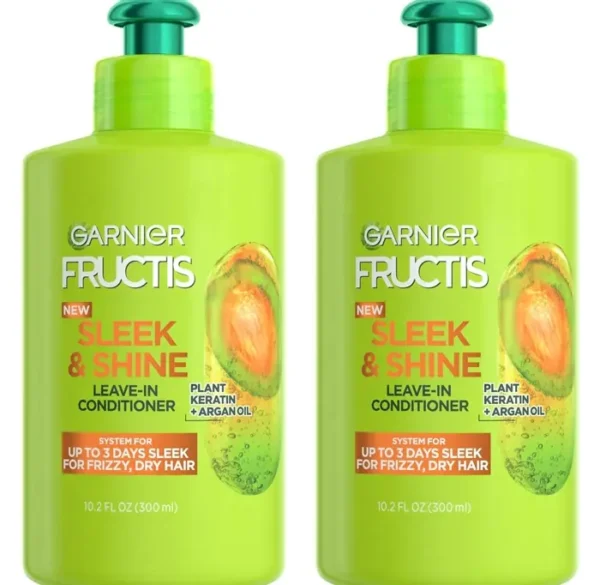 Garnier Fructis Sleek and Shine Leave-In Conditioning Cream for Dry Hair