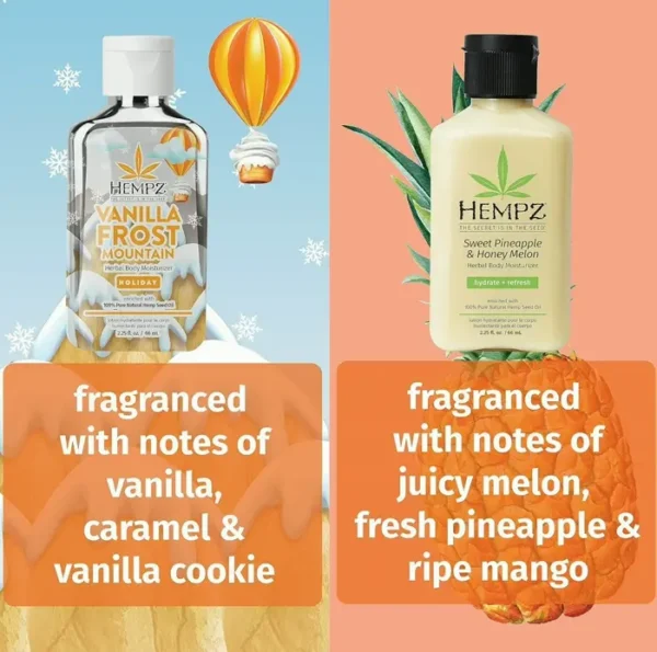 Herbal Floral Banana & Vanilla Icy Body Moisturizer Set