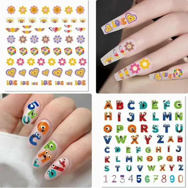 Nail  Stickers Kit for  Children  & Tweezers