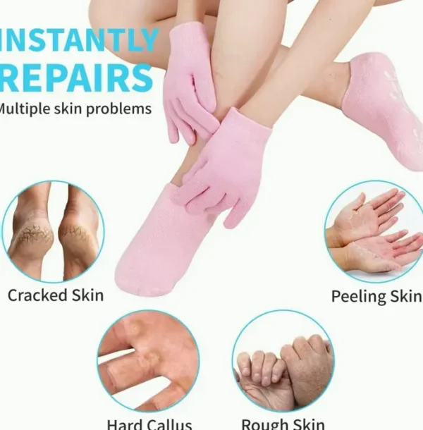 4PCS Spa Hydrating Gloves and Socks for Hand Treatment