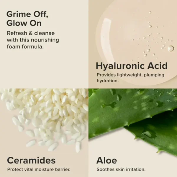 Foaming Face Wash with Hyaluronic Acid & Aloe, 6.4 Ounce