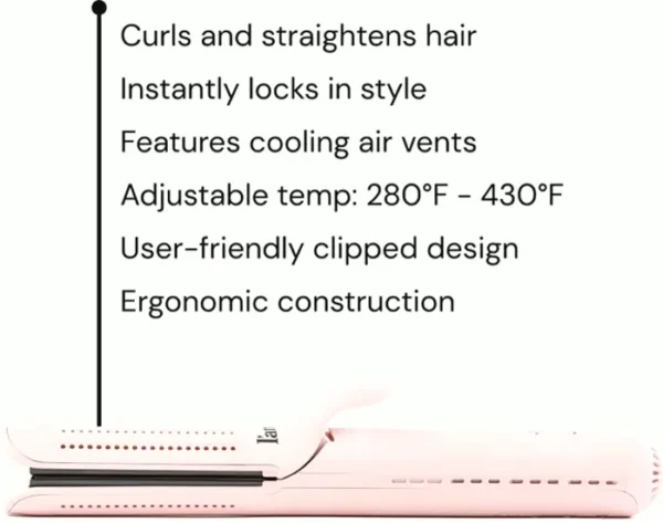 L'ANGE Hair Le Duo Full Air Flow Styler | 2-in-1 Curler Tool & Titanium Hair Iron