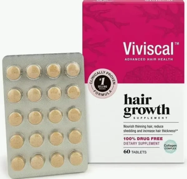 Hair Growth Supplements Designed for Ladies, Sixty Tablets