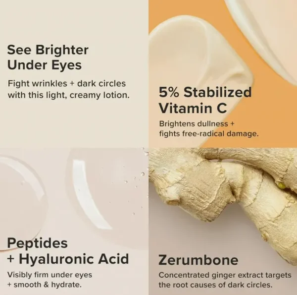 Paula's Selection C-5 Super Enhance Eye Cream with Vit C, Hyaluronic Acid & Peptides, for Puffy Eyes, Dark Circles, Fine Lines & Crow's Feet, 0.5 Fl Oz
