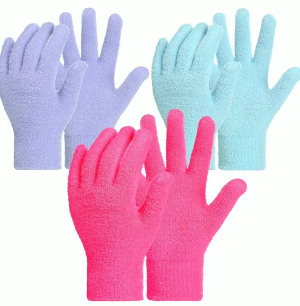 Trio of Moisturizing Hydrating Gloves for Dry Skin